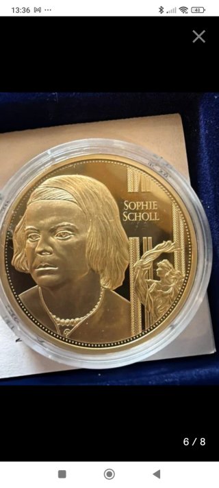 Lote 6 monedas conmemorativas CHAPADAS EN ORO