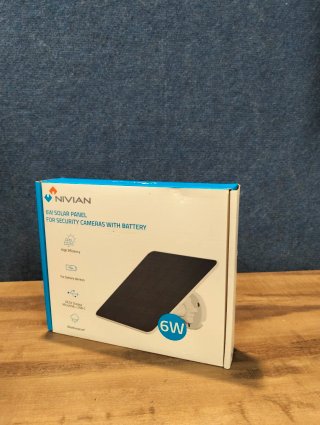 Panel Solar NIVIAN 6W USB-C para Cámaras IP