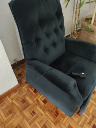 Sillón Eléctrico Reclinable Azul