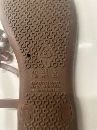 Sandalias Ipanema Talla 40 Marrón y Dorado