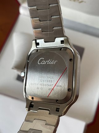Reloj Santos Negro y Acero con Caja