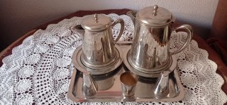 Juego Cafetera Alpaca Vintage