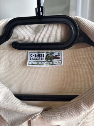 Polo Lacoste Vintage Beige Talla 6