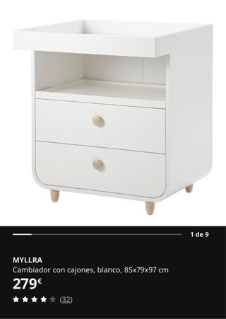 Cambiador bebé IKEA blanco