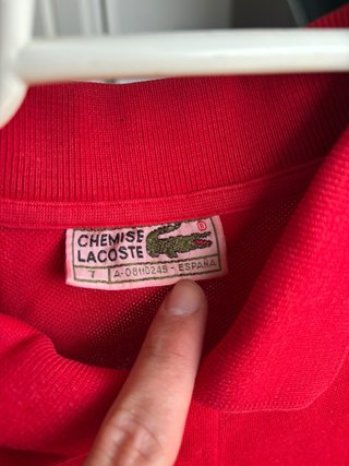 Polo Lacoste Vintage Rojo