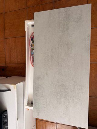 Tavolo da centro sollevabile grigio e bianco