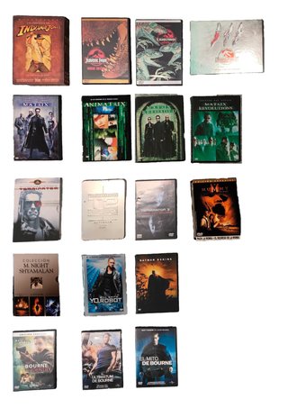 Lote 18 DVD: Matrix, Indiana Jones, Terminator