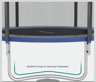 Cama elástica con red de seguridad
