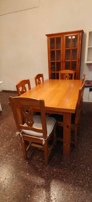 Conjunto comedor madera pino