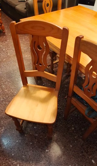 Conjunto comedor madera pino
