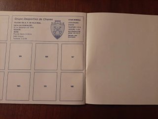 Caderneta Equipa 1985/1986 Vazia