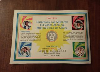 Caderneta Equipa 1985/1986 Vazia