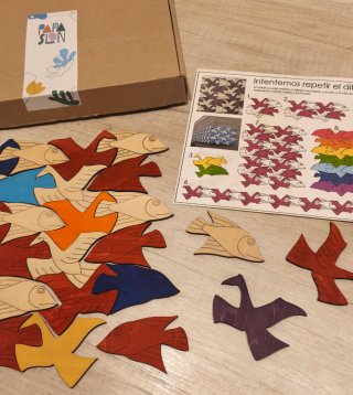Art Puzzle de madera. Set Escher. EDUCATIVO