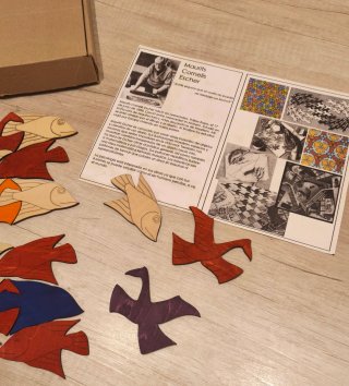 Art Puzzle de madera. Set Escher. EDUCATIVO