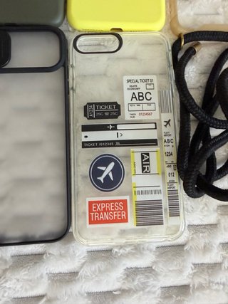 Lote 12 Fundas iPhone 7/8 Plus Silicona Cuerda