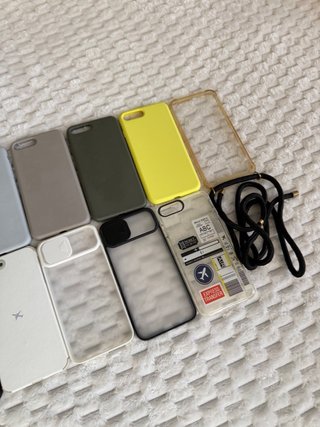 Lote 12 Fundas iPhone 7/8 Plus Silicona Cuerda