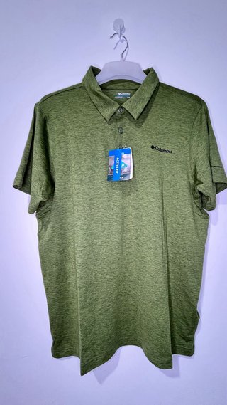 Polo Columbia Talla L Verde Nuevo