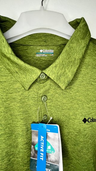 Polo Columbia Talla L Verde Nuevo