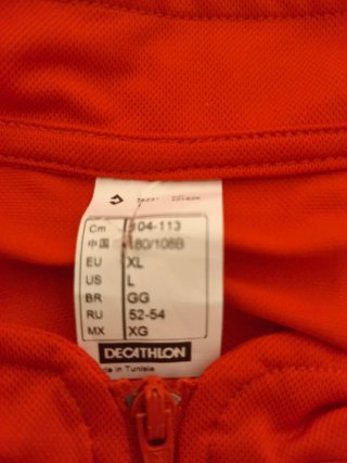 Maillot ciclismo naranja Btwin Talla XL