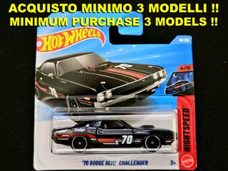 Hot Wheels '70 Dodge Hemi Challenger nera