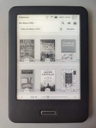 Ebook BQ Cervantes 3, Táctil, e-Ink, Luz + Regalo