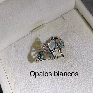 Anillos ópalos plata925 ajustables elige