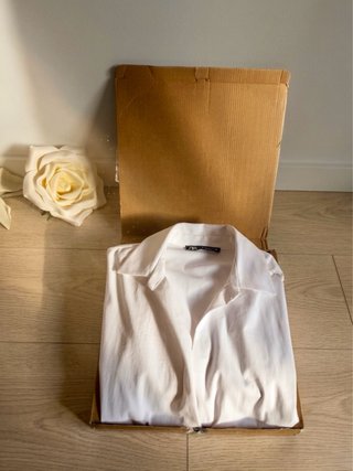 Vestido blanco ZARA Talla S NUEVO elegante