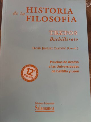 Historia de la filosofía textos : bachillerato