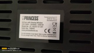 Princess Airfryer 8L 2000W