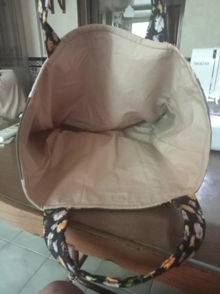 Bolsa de trozos de telas,echa a mano