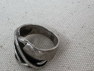 Anillo Plata 925 Bandas Cruzadas 7,20g