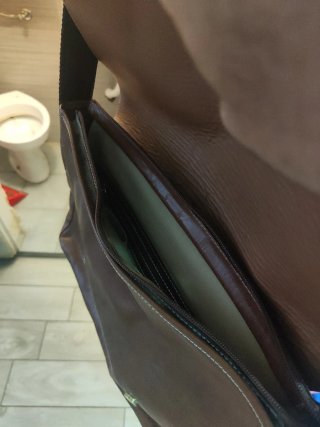 Borsa in cuoio marrone