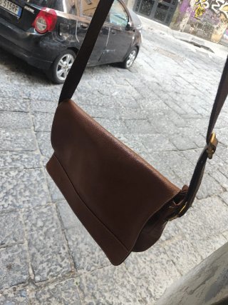 Borsa in cuoio marrone
