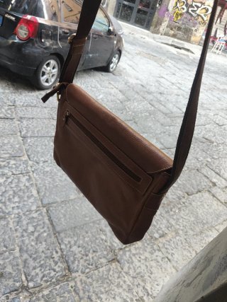 Borsa in cuoio marrone