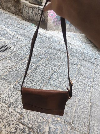 Borsa in cuoio marrone