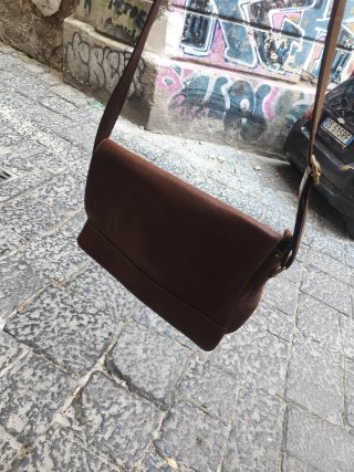 Borsa in cuoio marrone