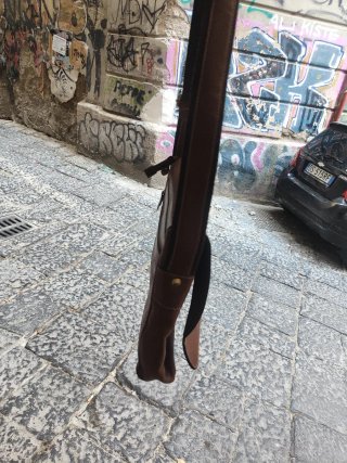 Borsa in cuoio marrone