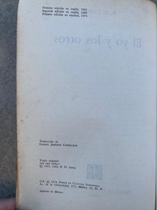 El yo y los otros, de R. D. Laing
