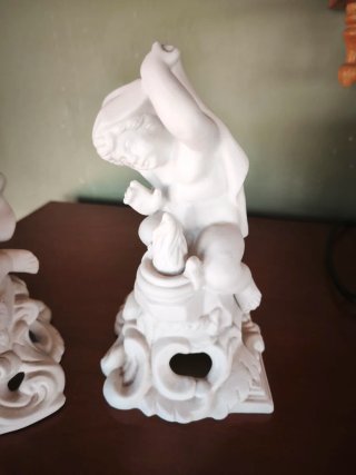 Pareja Figuras Porcelana bizcocho
