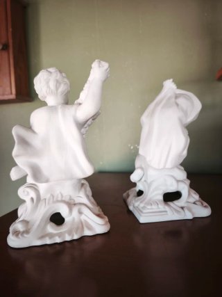 Pareja Figuras Porcelana bizcocho