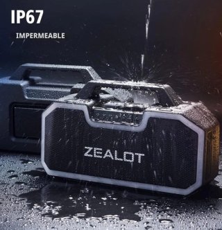 Altavoz Bluetooth Zealot Negro/Plata