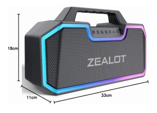Altavoz Bluetooth Zealot Negro/Plata
