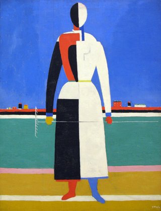Mujer con rastrillo. Malevich. Arte abstracto