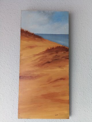Cuadro al óleo paisaje marino