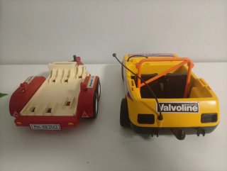 Coche y remolque Playmobil Rallye