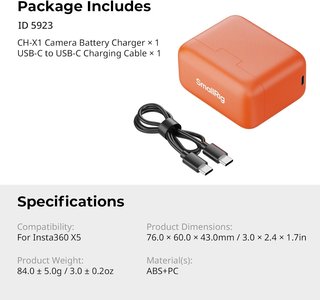 Cargador Batería SmallRig Insta360 X5