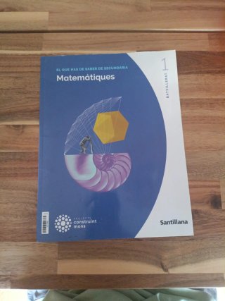 LLIBRE MATEMÀTIQUES 1r BATXILLERAT SANTILLANA