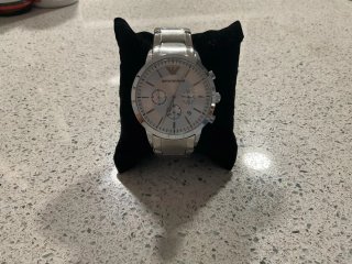 Reloj Emporio Armani Plata y Blanco