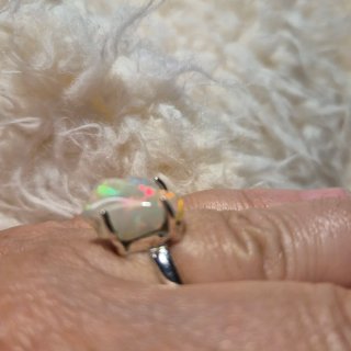 Anillo Plata con Ópalo Etíope