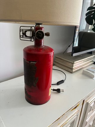 Lámpara Industrial Artesanal Roja